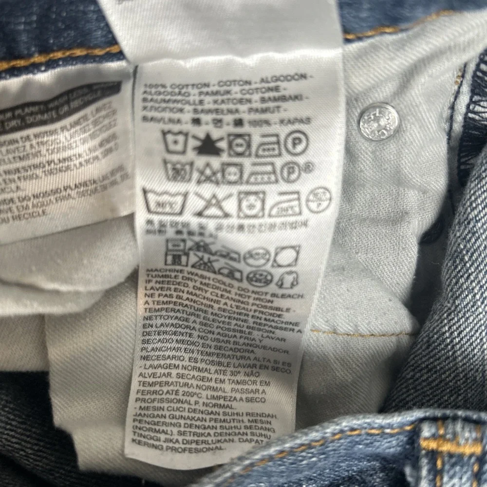 Levis 559 Jeans Men 34x32 Blue Loose Straight‎ Skater Baggy Grunge Distressed